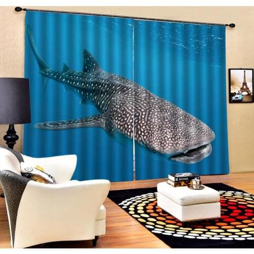 Blue curtains oeacn Curtain Luxury Blackout 3D Window Curtains For Living Room Bedroom Drapes Cortina Customized size