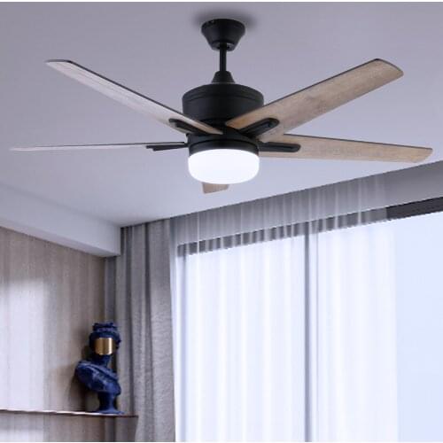 Bowod 52 Inch Modern Decorative ceiling fan with LED Light smart remote control playwood fan blades 110v/220v ceiling fan