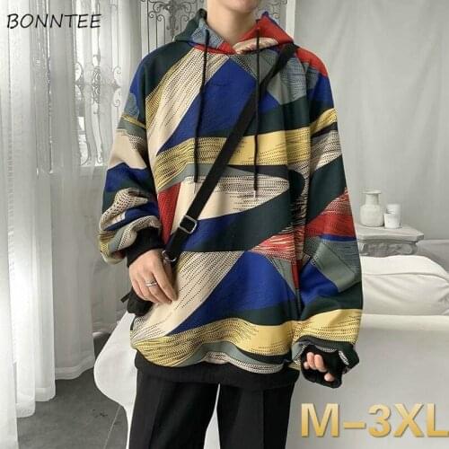 Sweatshirts Women Ulzzang Hip Hop Geometric Female Thicker All-match Pullovers Oversized 3XL Popular Boyfriend Loose Aesthetic