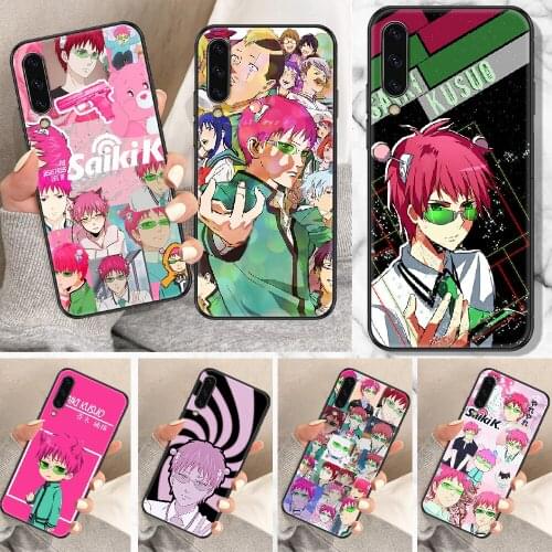Saiki K Saiki Kusuo Phone Case For Samsung Galaxy A 10 12 20E 21S 30 32 40 50 51 52 70 71 72 5 6 7 2016 2018 black painting back
