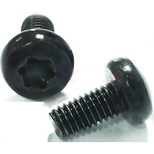 M4x12mm Torx T & TX Screw Round head Six Stars Screws DIN7985 Carbon steel Black Bolts 30Pcs