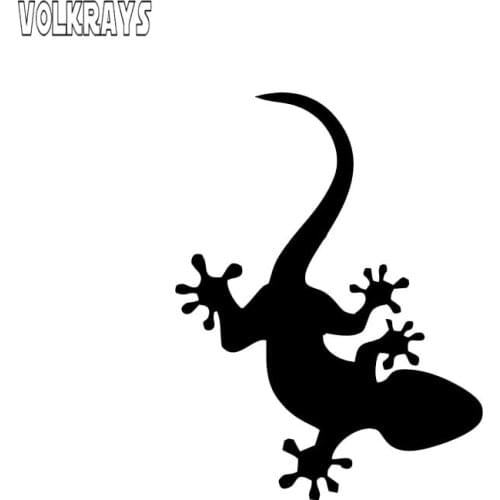 Volkrays Creative Car Sticker Coolest Reptile Lizard Accessories Reflective Waterproof Cover Scratches Vinyl Decal,12cm*8cm