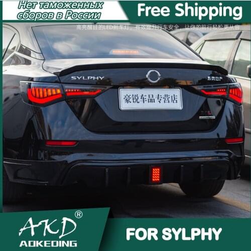 For Car Nissan Sylphy Tail Lamp 2019-2021 Led Fog Lights DRL Day Running Light Tuning Car Accessories Nissan Sentra Tail Lights