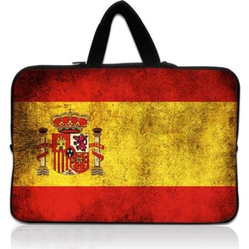 Spanish flag Notebook Sleeve protective case Laptop pouch 7 9.7 11.6 13.3 14.1 15.6 17.3 tablet Bag PC cover For macbook pro 15