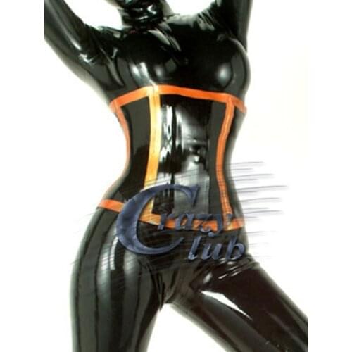 Crazy club_Women Latex Corsets Female Clothes Latex corset with latex bands Corsets Fetish sexy latex outfits Fast Delivery Sale