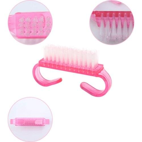 1pcs Plastic Manicure Pedicure Brush Nail Cleaning Tools Soft Remove Dust Makeup Brushes Nail Care Accessories