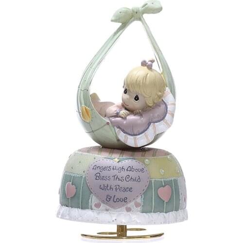 18 machine core gift Virgin Constellation Crystal Music Box with Schlaf kindchen schlaf tunes with boys and girl angels