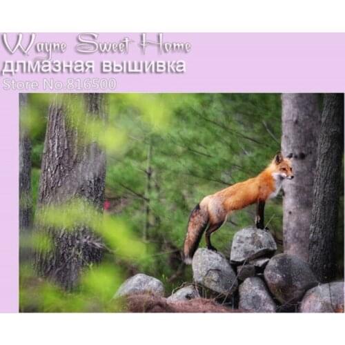 3D DIY Diamond Painting Fox Animals Resin Crafts Diamond Embroidery Pattern Rhinestones Cross Stitch Handicrafts Home Decoration