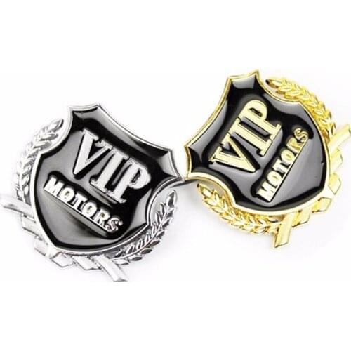 3D Logo VIP MOTORS Metal Car Chrome Emblem Badge Sticker for Hyundai ix35 iX45 iX25 i20 i30 Sonata,Verna, Car accessories