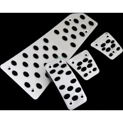 Aluminium AT/MT Manual Brake Pedal Footrest Pedales Sticker Cover Styling Plates Pads Clutch For Mitsubishi ASX With logo