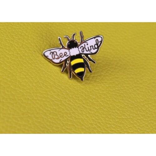 Bee kind Badge Save The Humble Bees Quote Enamel Pin Auntism Awareness Brooch Kill 'em with kindness