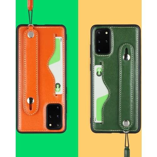 For Samsung S20 Plus Case Leather Luxury Cover for Samsung Galaxy S20 Case S20+ Plus 5G Phone Card Holder Back Lanyard