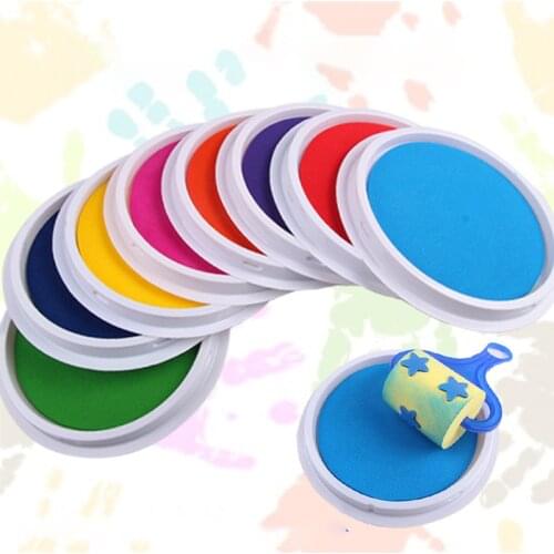 Kindergarten Childrens Large number finger painting Inkpad Washable Painting Pigment Palm Rubbing colorful painting Handprint