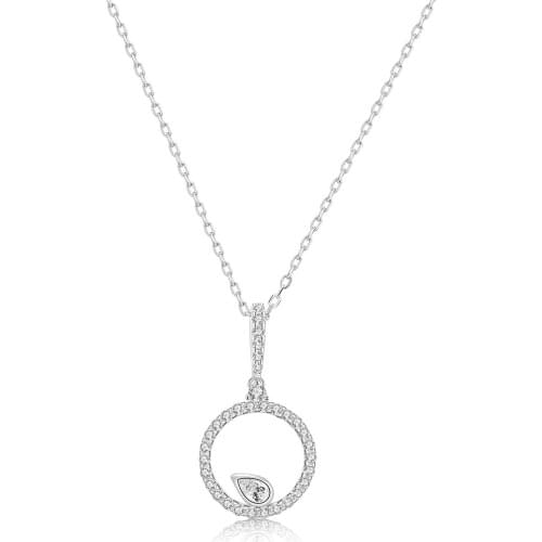 New Necklace Women Pendants S925 Sterling Silver Jewelry Stylish Circle Necklace For Women Daily Jewelry