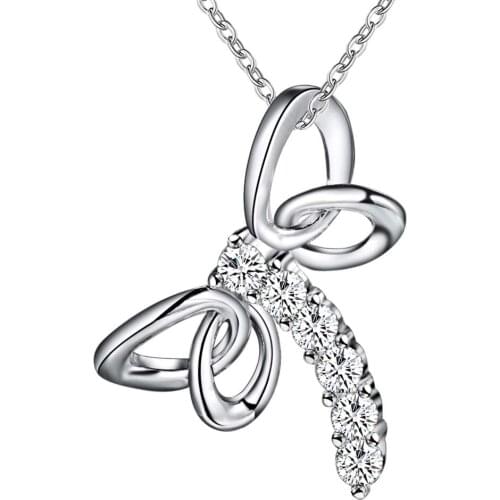 Wholesale Charm Silver Color Pendants For Women Fashion Jewelry Necklace Lady Fashion Jewelry Pendant Dragonfly AN113/aufajlma