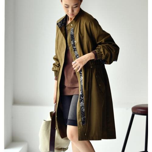 MICOCO W8880C Literary leisure fashion three-dimensional fold design loose hood zipper short coat