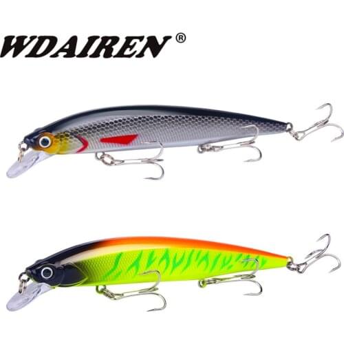 1Pcs Floating Minnow Fishing Lures 140mm 18.5g Laser Plastic Wobbler Artificial Hard Bait With Hook Pike Crankbait Pesca Tackle