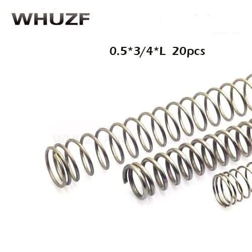 Free shipping 20pcs Spring steel pressure spring Y-type compression spring 0.5*3 4*5/10/15/20/25--50mm