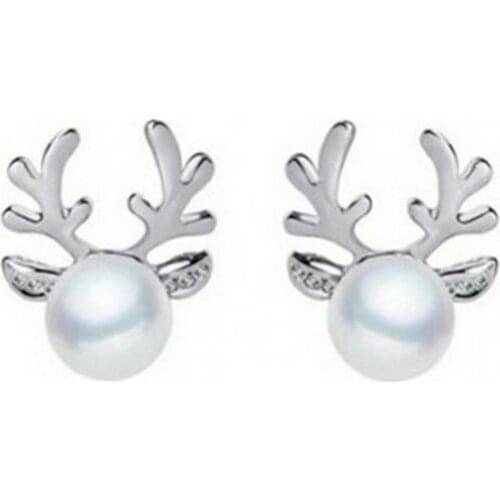 Korean Fashion Earrings Aliexpress Explosion Earrings Imitation Pearl Ear Antlers Wholesale Jewelry