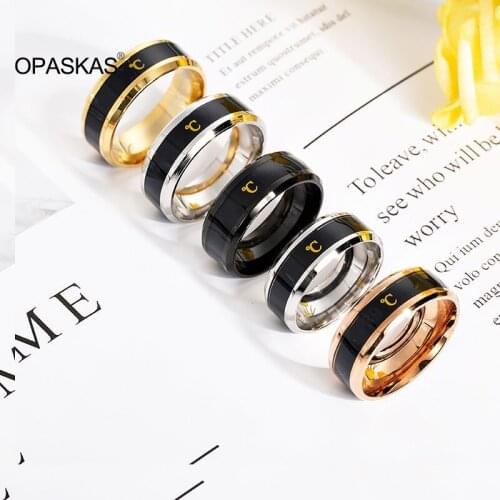 Temperature Ring Titanium Steel Mood Emotion Feeling Intelligent Temperature Sensitive Rings for Women Men Waterproof Jewelry VL