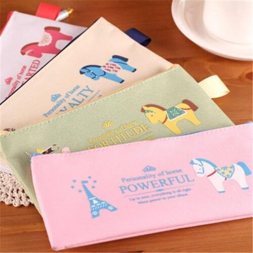 UHOO K301 new creative cartoon village riding Oxford cloth zipper bag stationery bag Stationery office supplies for students