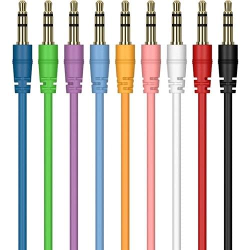 1M 3.5mm Car Audio Aux Extension Cable 3.5 Jack Male to Male Stereo AUX Cord for iPhone Xiaomi Cell Phone Headphone Speaker