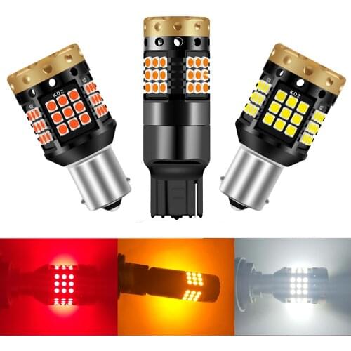2pcs Super Bright Motorcycle 1156 BA15S P21W BAU15S PY21W T20 7440 LED Bulbs For Turn Signal Light Lamps 3030 36SMD Yellow 12V