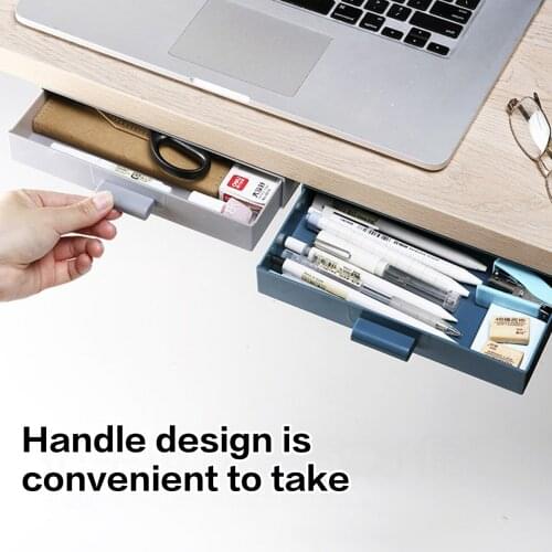 1PC Drawer Storage Box Creative Desk Hidden Cosmetics Brush Finishing Box Desk Pen Holder