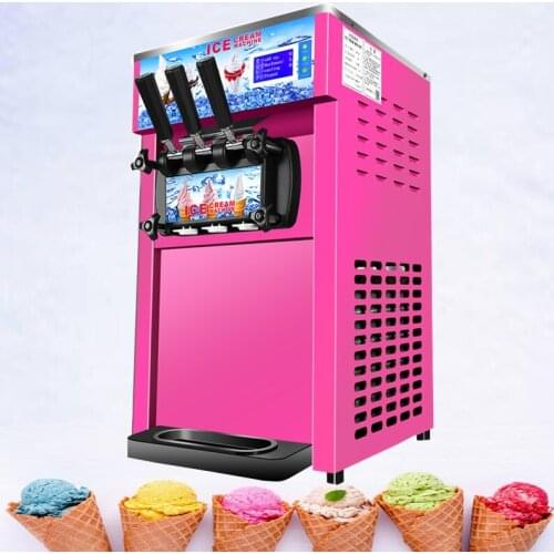 1200W Three-color Soft Ice Cream Machine Desktop 110/220VCommercial Ice Cream Making Machine