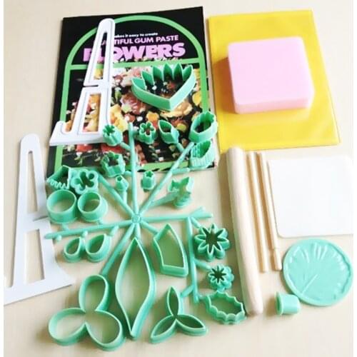 32 PCS Cake Tools Handmade Sugar flowers Clay manual Cutting Mold High Quality Plastic Cookie Cutter