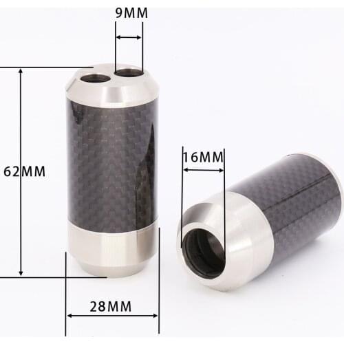 4 Pcs CF1606 Stainless Steel Carbon Fiber Pants Boot Y Splitter 1to 2 For DIY Audio Speaker Cable HI-End