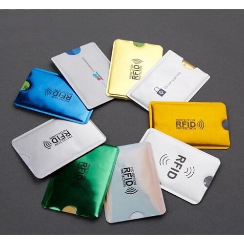 5PC Anti Rfid Credit Card Holder Bank Id Card Bag Cover Holder Identity Protector Case Portable Business Cards Card holder