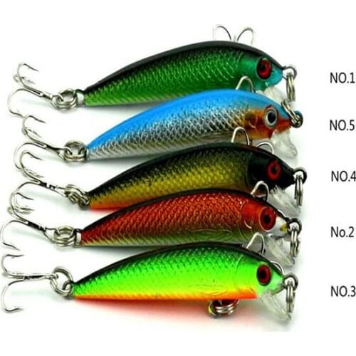 5Pcs 5.5cm 3.6g Minnow Hard Plastic Lure Simulation Swimbait Pesca Wobbler Artificial Swim bait
