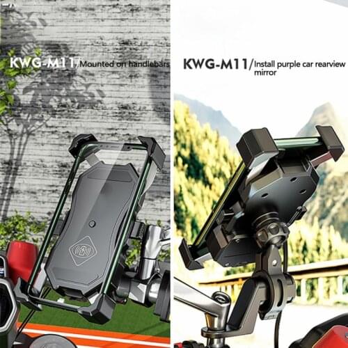 Motorcycle Accessories Motorcycle Holder 15W Wireless Charging Mobile Phone Bracket Wireless+Usb Line Charging Riding Navigation