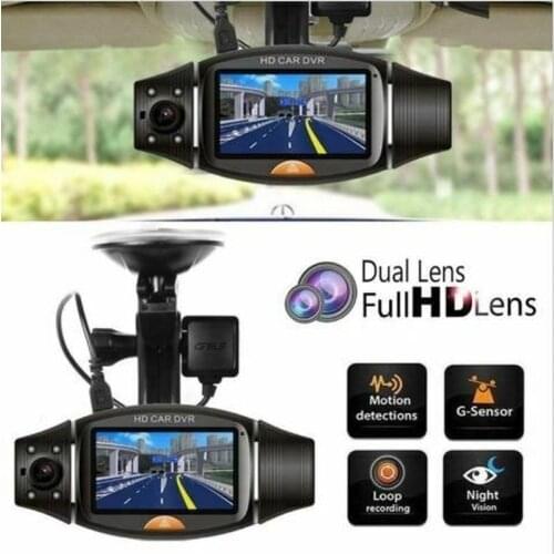 R310 2.7 Inch Car DVR Camera Car DVR GPS Dash Cam Recorder HD 1080P Night Vision IR Dual Lens GPS G-Sensor