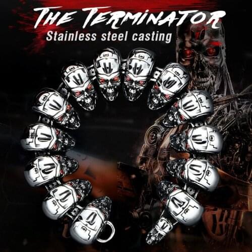 BEIER Punk Men bracelet 316L Stainless Steel Judgment Day Terminator Bangle Moive jewelry BC8-011