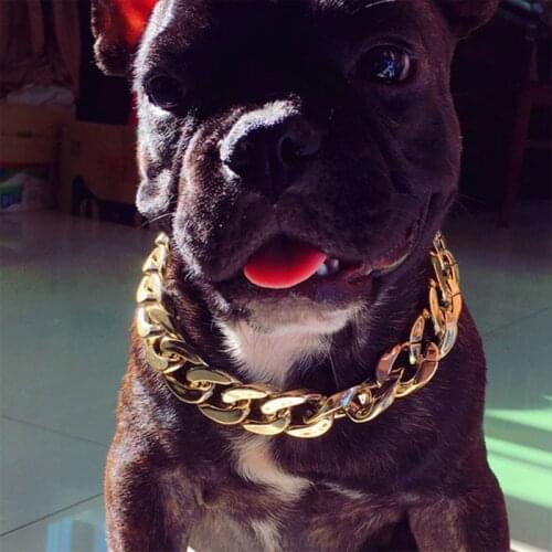 Small Dog Snack Chain French Bulldog Necklace Dogs Pet Accessories Dogs Collar Fat Dog Necklace Pets Products Mascotas Chihuahua