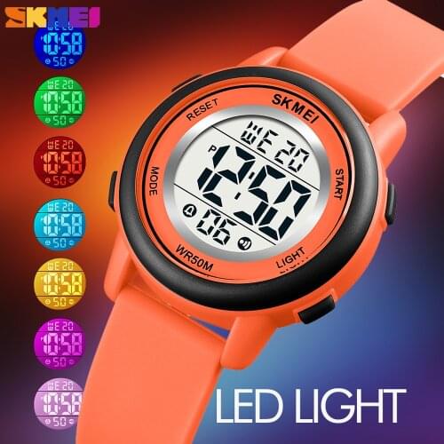 SKMEI New Digital Children Watch Sport Chrono Electronic Clock For Kid Date Display Waterproof Wristwatch Girl Boy Gift Bracelet