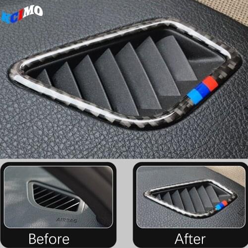 For BMW 3 4 Series F30 F31 F34 F32 F33 F36 Interior Dashboard Air Vent Cover Surrounds Carbon Fiber