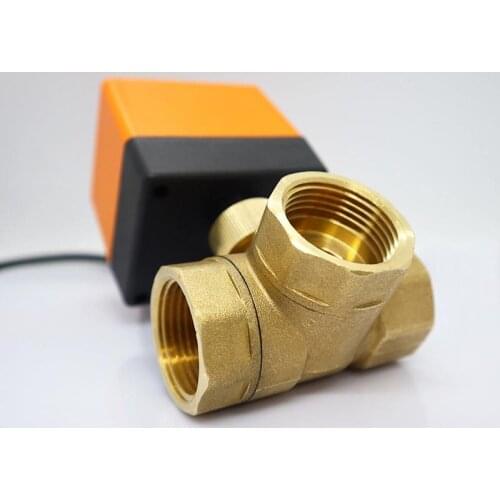 DN32 3 way electric valve ac220v DC12V DC24V electric ball valve 1-1/4 inch electric ball valve