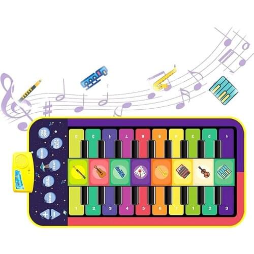 Double Row Multifunction Musical Instrument Piano Mat Infant Fitness Keyboard Play Carpet Educational Toys for Kids