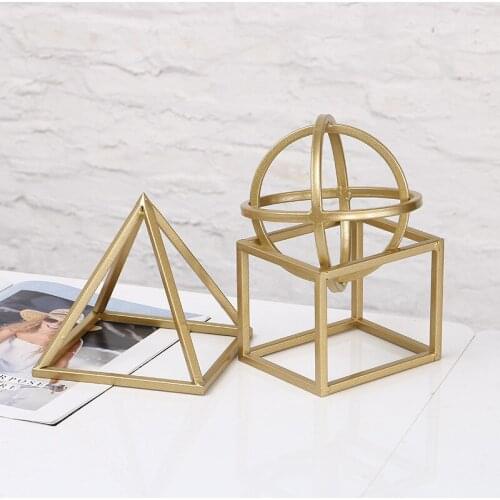 Geometric small ornaments Nordic Style Iron Holders Home Decoration