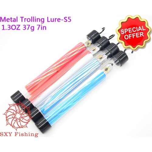 SXY fishing S5H Deep-sea fishing Fake lure Stainless steel Drag the bait All Metal Octopus Lure Tuna Lure Metal Trolling Lure