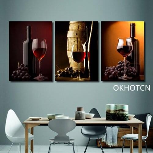 Red Wine Canvas Painting Nordic Poster Chinese Style Elegant Wall Pictures for Living Room Home Decoration Posters and Prints