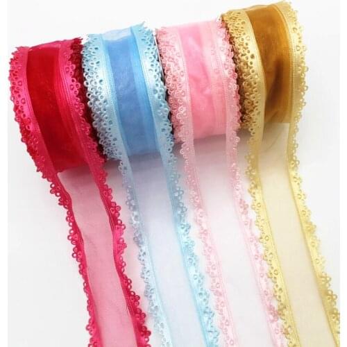 50mm tulle lace ribbon 10y 20y DIY handmade material hair bow gift wedding packaging holiday decoration headdress