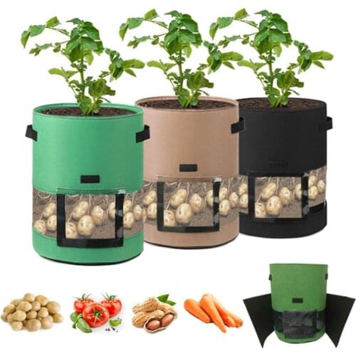 2 size Plant Grow Bags Potato Bag Home Garden Pot Greenhouse Vegetable Growing Bags Moisturizing Garden Bag Tools