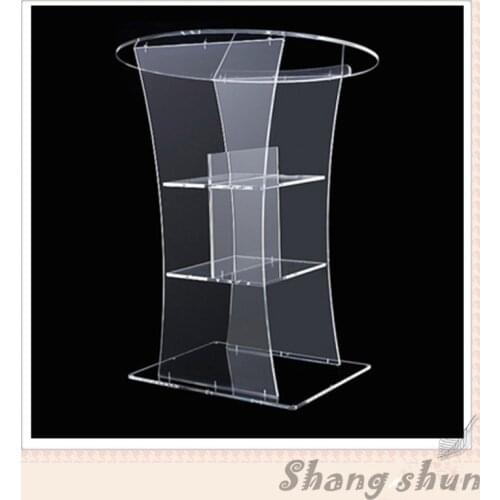 Floor Standing Acrylic Lectern Clear Plexiglass Podium Acrylic Pulpit For Church Acrylic Table Top Lectern