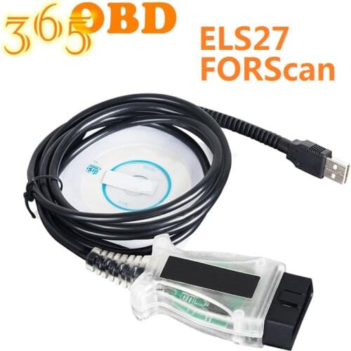 Newest V2.3.8 OBD2 Code Reader ELS27 FORScan Works For Mazda/Lincoln/Mercury Green PCB FTDI Chip+PIC24HJ128GP Better Than ELM327