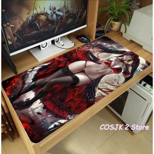 Hot Anime DATE A LIVE Tokisaki Kurumi Takamiya Mio Mouse Pad Thicken Laptop Gaming Mice Mat Table Keyboard Mat Anti-Slip Playmat