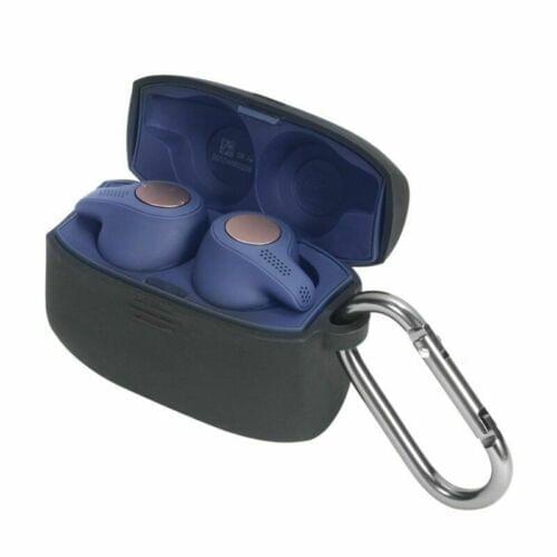 For Jabra Elite 65 t Wireless Sport Headset Shockproof Protective Cover with Anti-Lost Hook Portable Case Silicone Earphone Case
